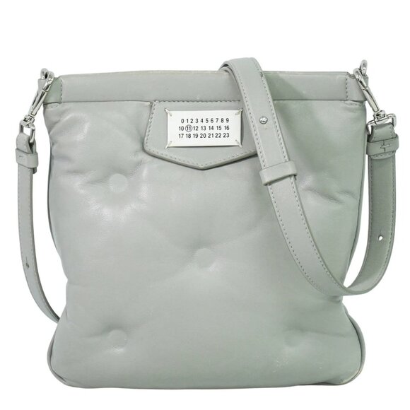 Maison Martin Margiela Handbags - Maison Margiela Grand Slam Leather Shoulder Crossbody Bag Gray Silver